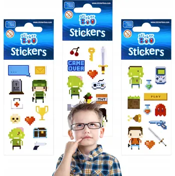 samolepka MINECRAFT SADA nálepek pro chlapce MOTIVAČNÍ PRO HRÁČE hra počítač