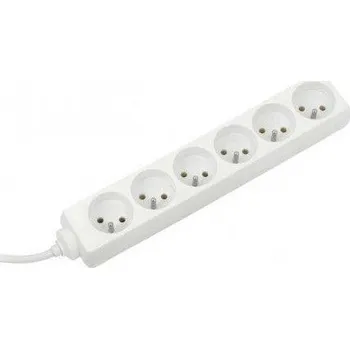 Prodlužovací kabel Konnoc DX-6F prodlužovací kabel, 6 zásuvek, 7 m, bílá