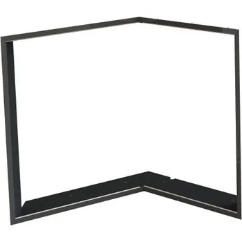 Krbová vložka BEF HOME Zazdívací rámeček čtyřstranný černý 1x90°- BEF FLAT V 4 L