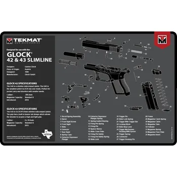 Příslušenství pro sportovní střelbu TEKMAT GLOCK 42 & 43 Gun Cleaning Mat