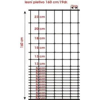 Pletivo Pletivo lesnické lehké BW 160/19/15 drát 1,6/2,0 mm