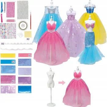 VYTVOŘ SI ŠATY OBLEČENÍ MÓDNÍ NÁVRHÁŘKA PRO PANENKY