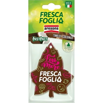Vůně do auta Arexons Foglia Fresca INSTINCT SWEET COCONUT osvěžovač vzduchu do auta - kokos