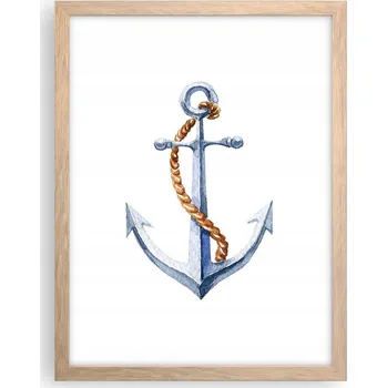 Obraz Obraz plakát v rámu světlý dub do obýváku 30x40 kotva plakáty na zeď