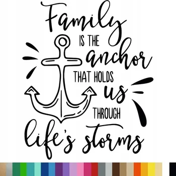 Obraz Samolepka na stěnu FAMILY IS THE ANCHOR 94x114 cm