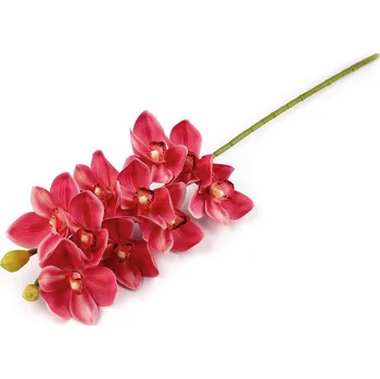 umělá květina Umělá orchidej dlouhá, barva 3 růžová