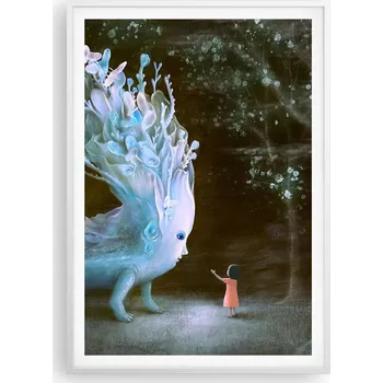 Obraz Plakát na zeď v bílém rámu 70x100 abstrakce obraz plakáty do obývacího pokoje