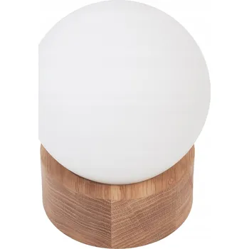 Lampička Stolní lampa Hellux dřevěná noční lampička bezbarvá, béžová, bílá, hnědá 40 W