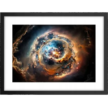 Obraz Obraz plakát v černém rámu do obýváku 40x30 vesmír foto na zeď