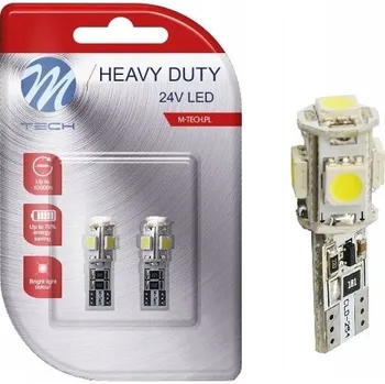 Autožárovka Žárovky M-Tech HEAVY DUTY 24V LED W5W 1,2 W 2 ks