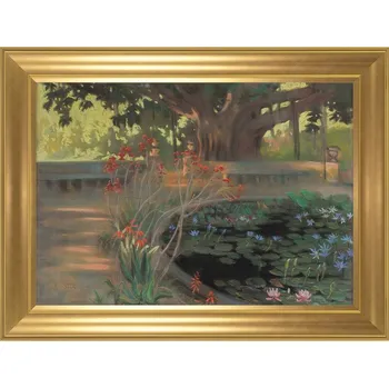 Obraz Lotosy v parku Palermo, obraz Kazimierz Stabrowski