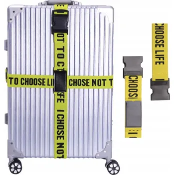 Příslušenství k zavazadlu BEZPEČNOSTNÍ POPRUH DVOJITÝ NA KUFRY TAŠKY ZAVAZADLA CESTOVNÍ LIFE 388CM ŽLUTÝ