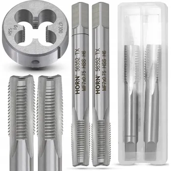 Závitořezný nástroj Závitníky M7 RUČNÍ 2ks M7x0,75 + Závitové očko SADA