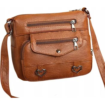 Kabelka D-look kabelka přes rameno eko kůže hnědá