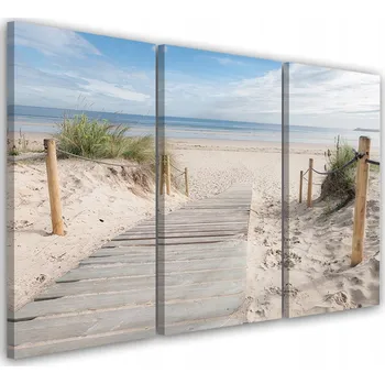 Obraz OBRAZ TRYPTYCH Moře Pláž Výhled 60x40