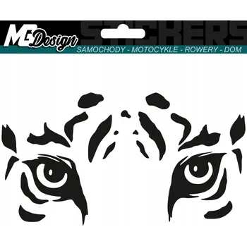 Samolepicí dekorace na vozidlo SAMOLEPKA na auto TYGR – TYGŘÍ POHLED 10x18 cm