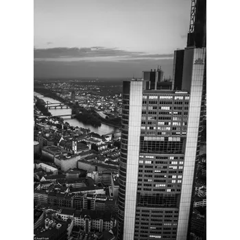 Obraz Plakát Panorama města za soumraku 3 bez rámu 20,5 x 28,4 cm