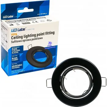Halogenové svítidlo kulaté, nastavitelné, černé VEPA