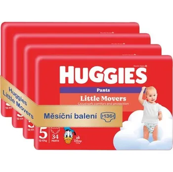 Plena Plenkové Kalhotky Huggies Movera velikost 5 136 ks