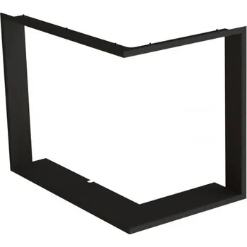 Krbová vložka BEF HOME Zazdívací rámeček čtyřstranný černý 1x90°- hloubka 60mm, BEF THERM V 8 CP/CL
