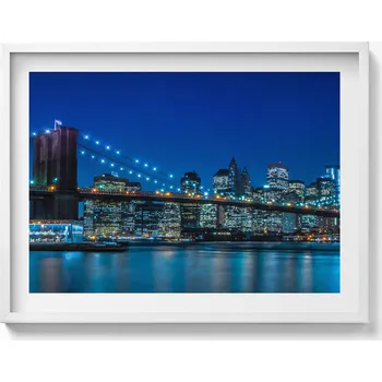 Obraz Elegantní obraz do obýváku Brooklynský most večer - New York 80x60 cm