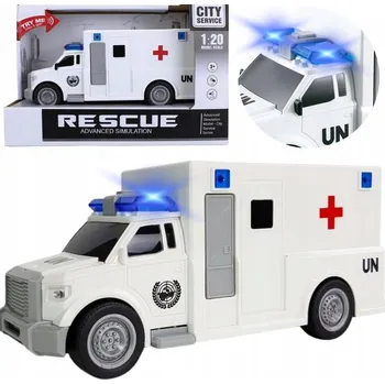 autíčko Auto Sanitka Záchranka Dodávka Autobus Pohon Zvuky Otevírací Dveře s nosítky