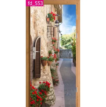 Fototapeta MĚSTSKÝ DŮM NÁLEPKA NA DVEŘE FOTOTAPETA