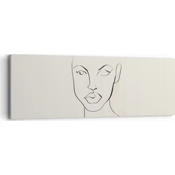 Obraz Obraz na plátně do obýváku ložnice 90x30 žena foto obrazy na zeď