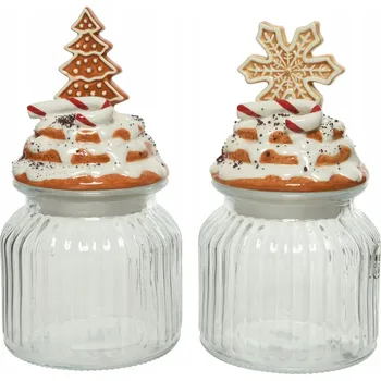 Sklenice Sklenice na cukroví Zielona Fabryka Deco, vánoční stromek, 11 cm