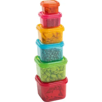 Dóza na potraviny 6 dóz na potraviny s barevnými víčky 50, 250, 150, 100, 60, 30 ml