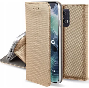 Pouzdro na mobilní telefon Flipové pouzdro Hero Case pro Motorola Moto G35 zlaté