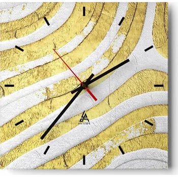 Hodiny Velké nástěnné hodiny 40x40 Abstrakce Skleněné tiché hodiny