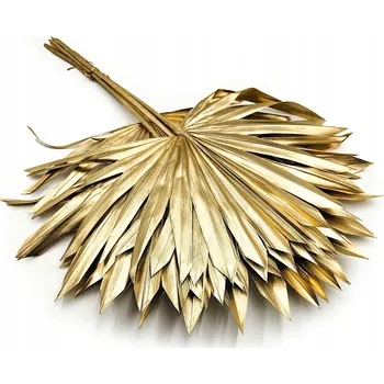 umělá květina Palma, vějíř (Palm Sun) - Zlatá