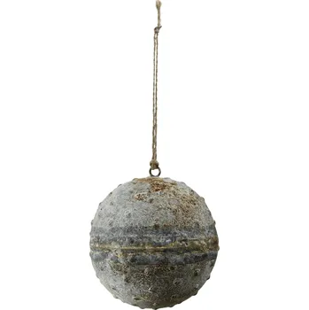 Vánoční dekorace Vánoční Koule vzorovaná jako kovová koule prošívaná 10 cm
