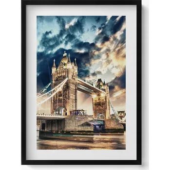 Obraz Dekorativní obraz na zeď do obýváku, kuchyně - Tower Bridge v Londýně 50x70 cm