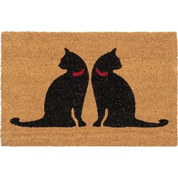 Rohožka Rohožka před dveře 40x60 kokosová Couleur natural dva kočky
