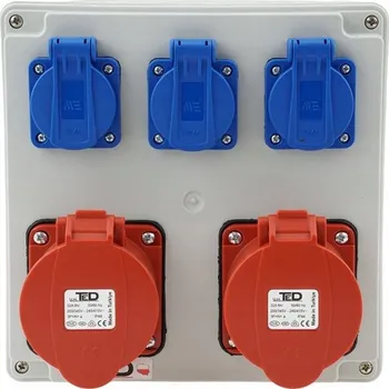 Rozvaděč Staveništní rozvaděč TED 2 x 400V 32A/5P + 3 x 230V 16A IP44