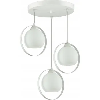 Závěsné svítidlo Lustr Bílý Skleněné Mléčné Koule