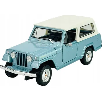 autíčko WELLY 1967 JEEPSTER COMMANDO STATION WAGON MODRÝ 1:24 KOVOVÝ NOVÝ MODEL