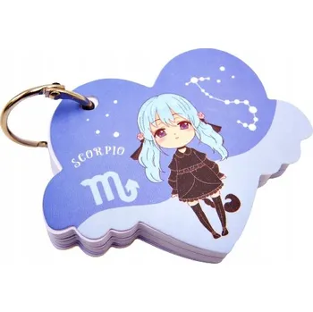 Blok Mini notes na přívěsku znamení zvěrokruhu SKORPIO