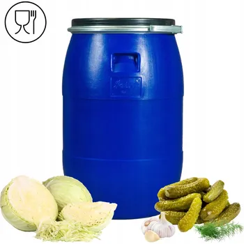 Obraz Plastová barel PlastSterk 85 l modrá s víkem a držadlem