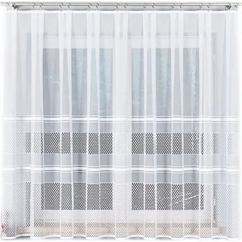 Prostěradlo Záclona se vzorem 018601, výška 180 cm, bílá barva