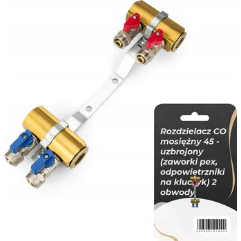 rozdělovač topení Rozdělovač topení (C.O.) 2 okruhy, sekce, ventily, PEX 16 4F