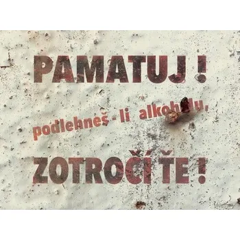 Obraz Cedule Pamatuj! podlehneš li alkoholu zotročí tě!