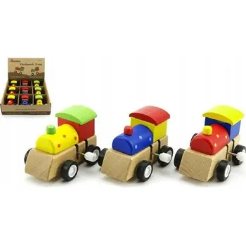 Dřevěná hračka Greatstore Klíčenka na auto 7 cm, mix 3 barev, 9 kusů v balení