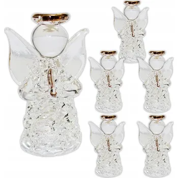 Vánoční dekorace ANIOŁKI SZKLANE NA CHOINKĘ BOMBKI CHOINKOWE SADÁ ZÁVĚSŮ x6