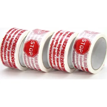 Balicí páska s výstražným nápisem STOP 48mm x 60m