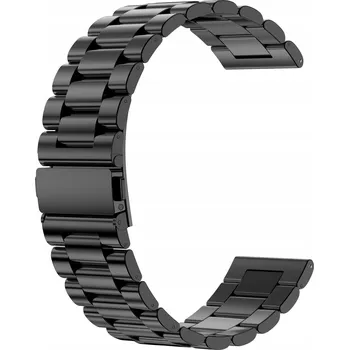 Řemínek na hodinky Ocelový řemínek k hodinkám, černý, 22 mm