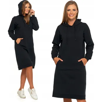 Dámské šaty Šaty Dámské Teplákové s Kapsami Elastické Moderní MORAJ M