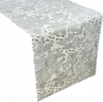 Prostěradlo Běhoun bílý, odstíny šedé 160 x 40 cm